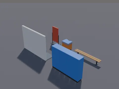 School Locker Room Set