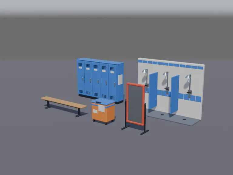 School Locker Room Set, view 2