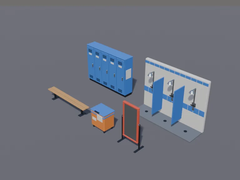 School Locker Room Set, view 3