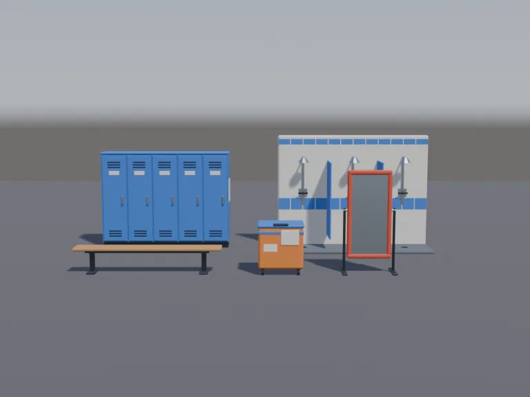 School Locker Room Set, view 4