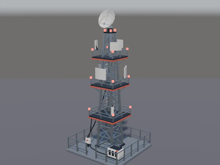 Sci-Fi Comms Tower, view 2