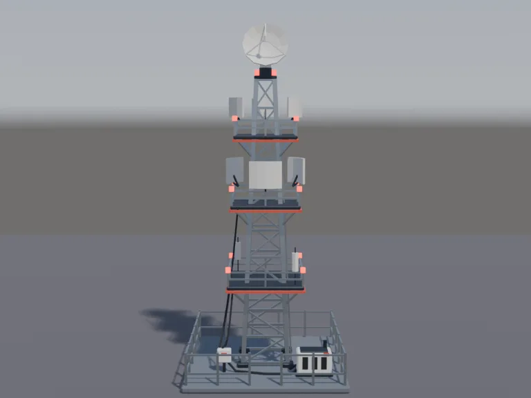 Sci-Fi Comms Tower, view 3