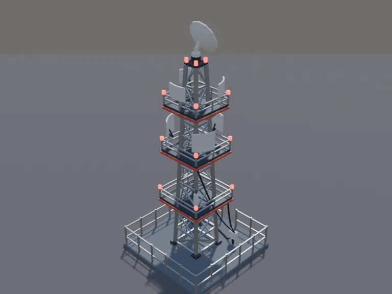 Sci-Fi Comms Tower, view 4