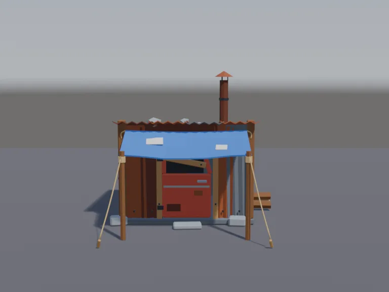 Scrap Metal Shelter, view 4