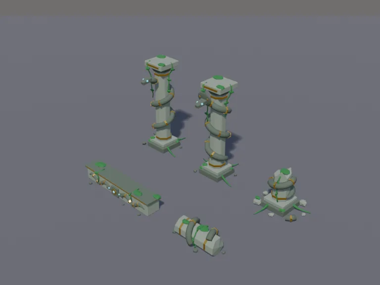 Serpent Temple Pillars, view 3
