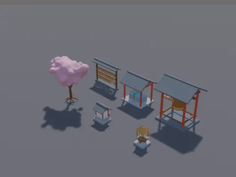 Shrine Courtyard Set