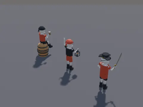 Skeleton Pirate Crew
