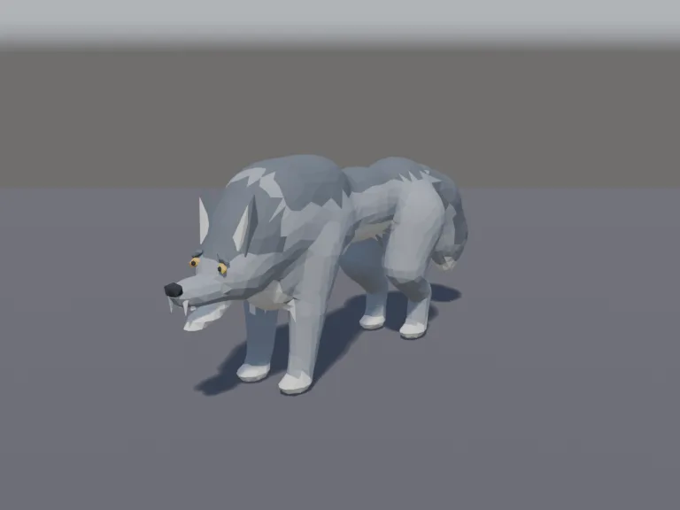 Snarling Grey Wolf, view 2