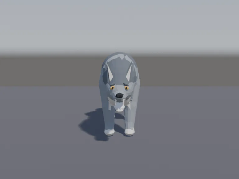 Snarling Grey Wolf, view 4