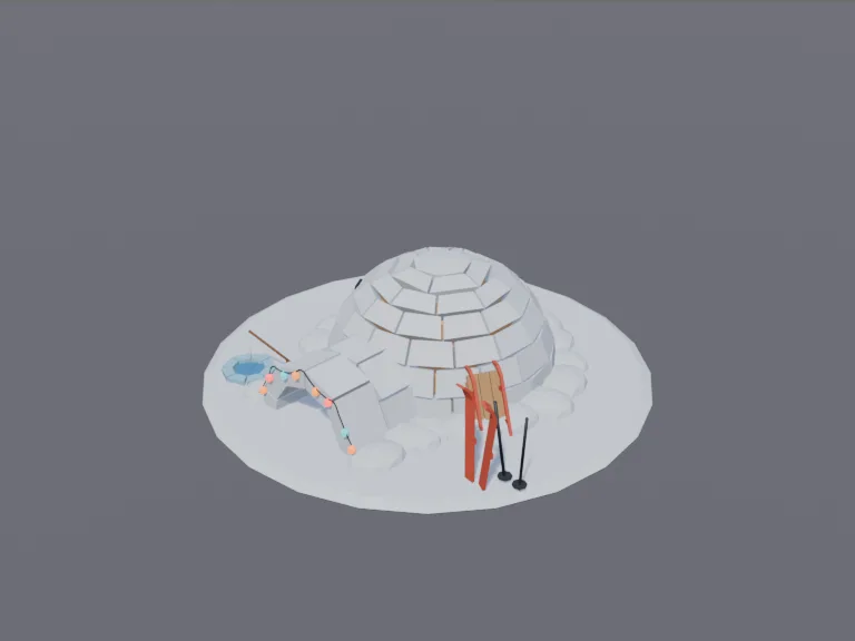 Snowy Igloo Camp, view 3