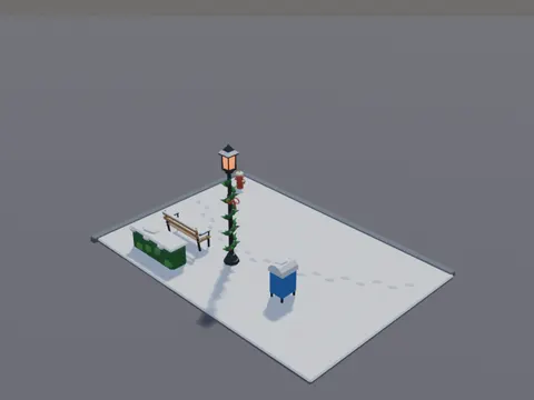 Snowy Town Corner