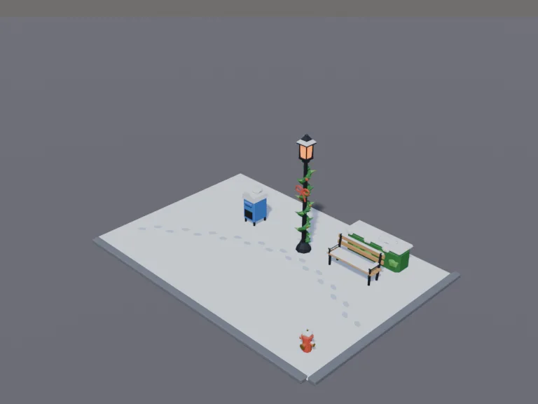 Snowy Town Corner, view 3