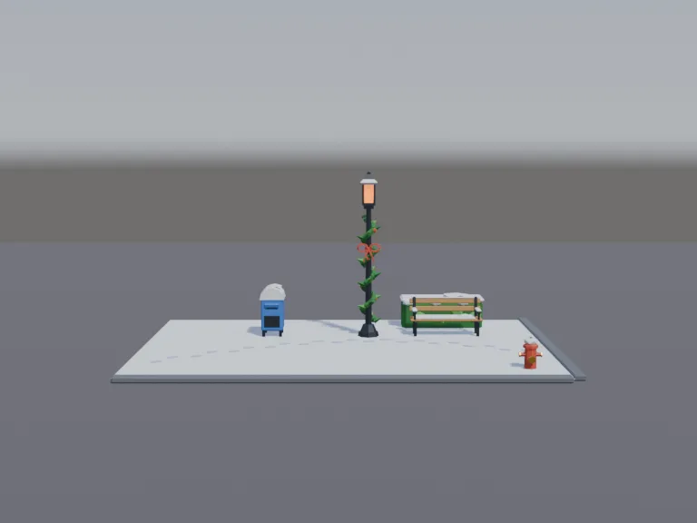Snowy Town Corner, view 4