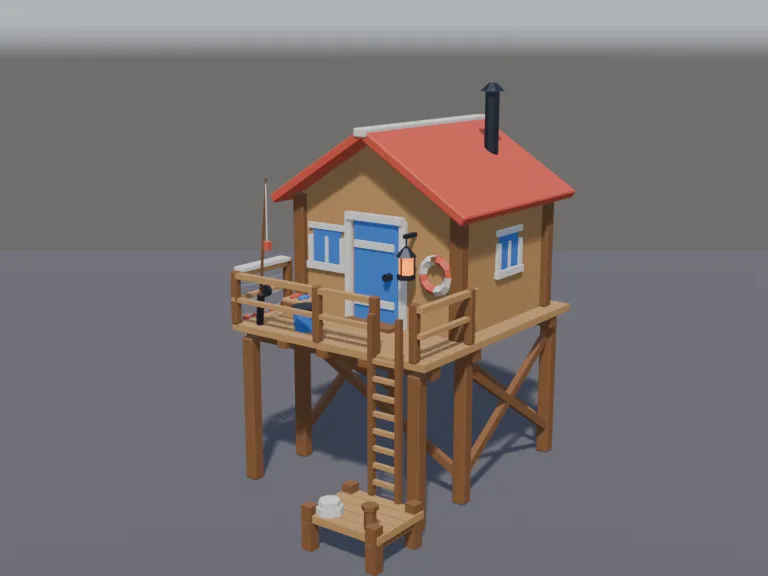Stilted Fishing Hut, view 2