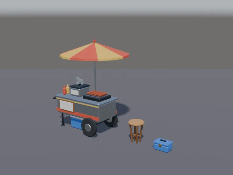 Street Hot Dog Cart, view 2