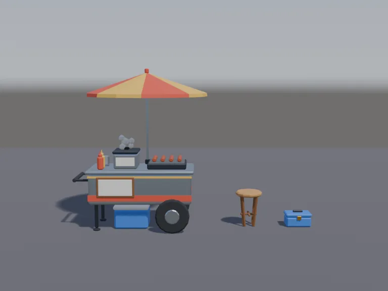 Street Hot Dog Cart, view 4