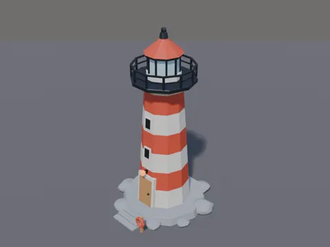 Striped Harbor Lighthouse