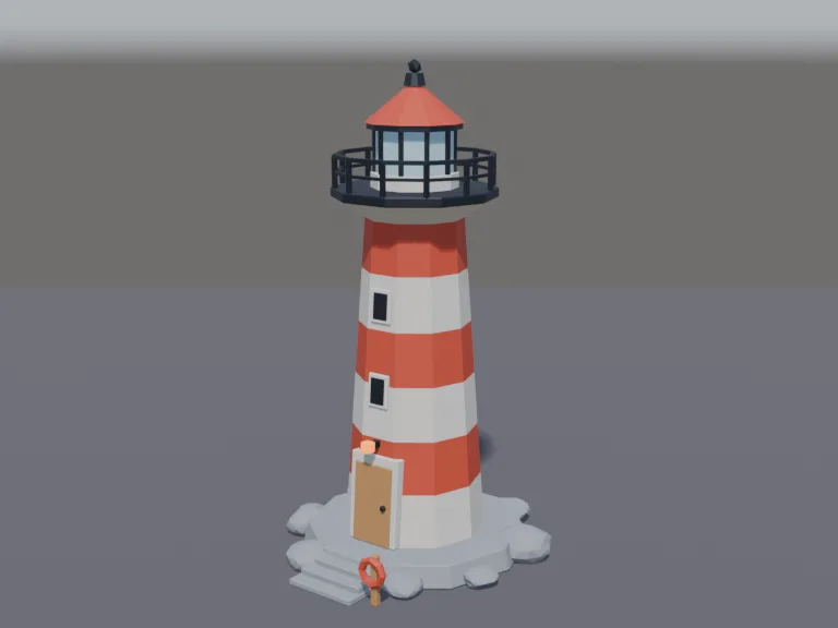 Striped Harbor Lighthouse, view 2