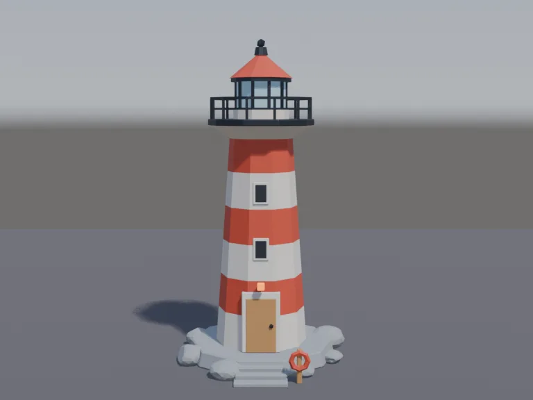 Striped Harbor Lighthouse, view 3