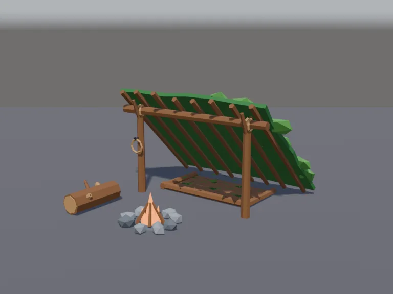 Survival Lean-To Shelter, view 2