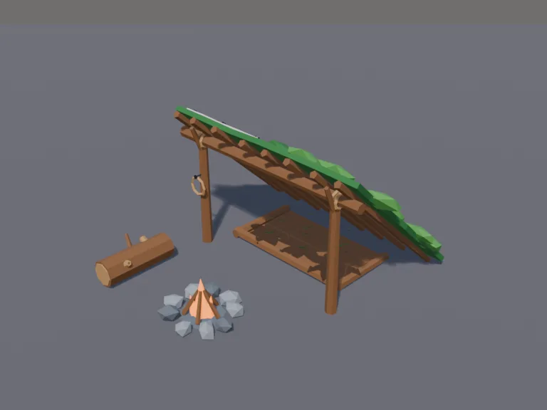 Survival Lean-To Shelter, view 3