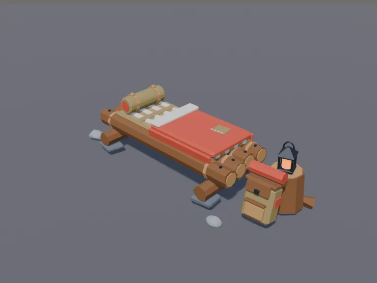 Survival Log Bedroll Camp, view 3