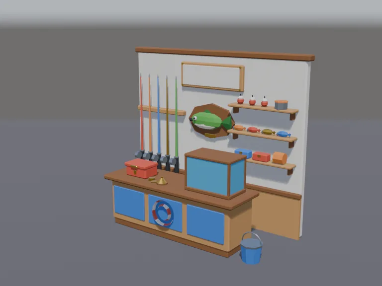 Tackle Shop Counter, view 2