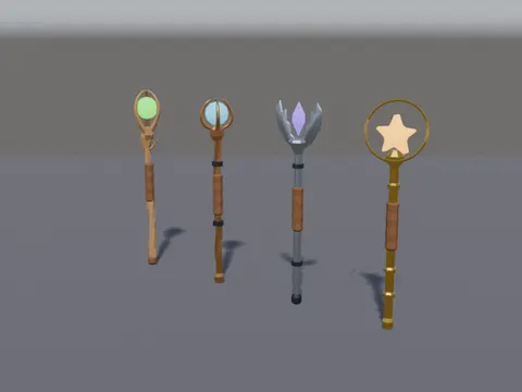 Tiered Magic Staffs