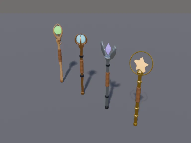 Tiered Magic Staffs, view 2