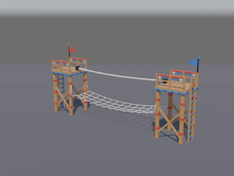 Tightrope Obstacle Course, view 2