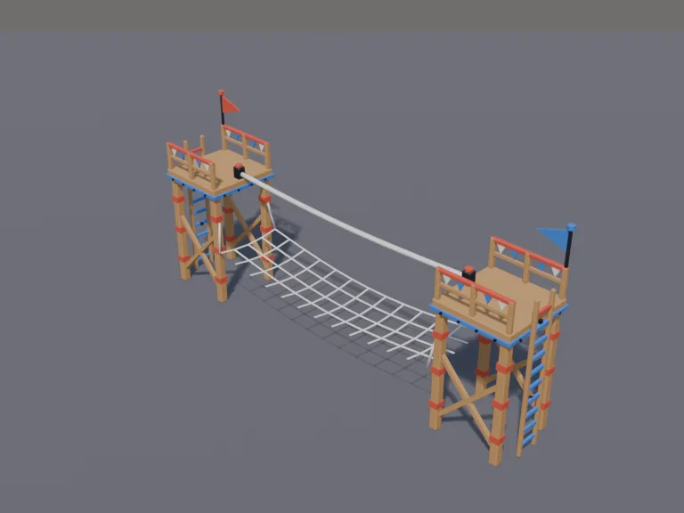 Tightrope Obstacle Course, view 3