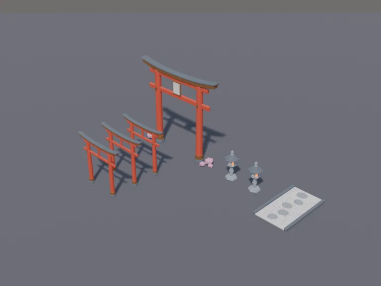 Torii Shrine Gate Set, view 3