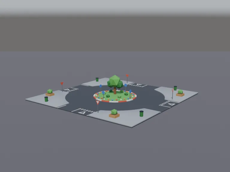 Town Roundabout Island, view 2