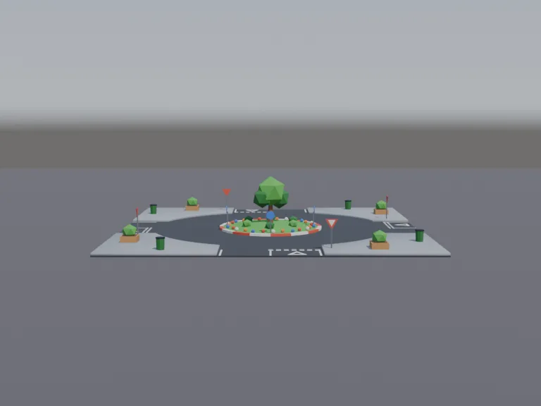 Town Roundabout Island, view 3