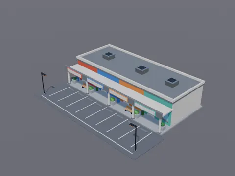 Town Strip Mall Plaza