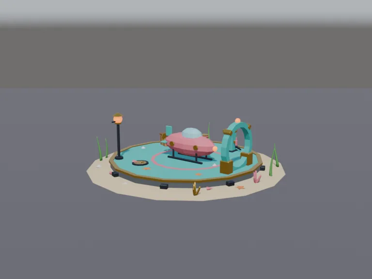 Undersea Submarine Dock, view 2