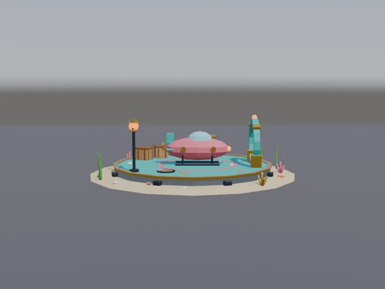 Undersea Submarine Dock, view 3