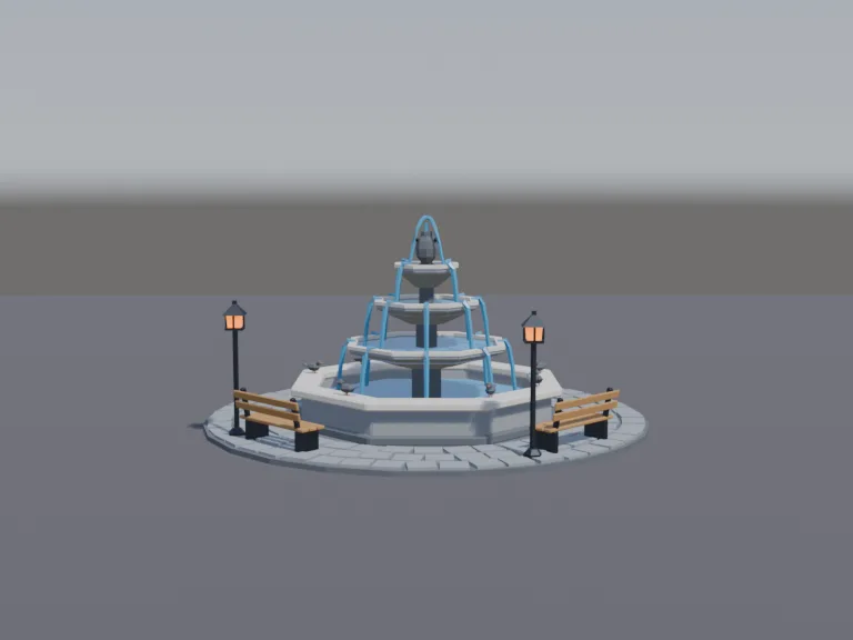 Village Square Fountain, view 4