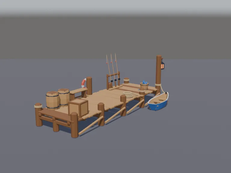 Wooden Fishing Dock, view 2