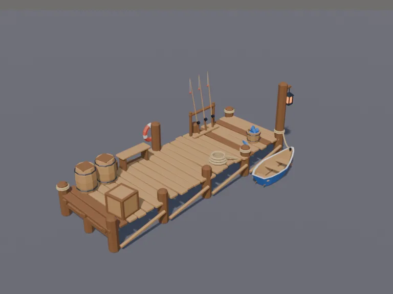 Wooden Fishing Dock, view 3