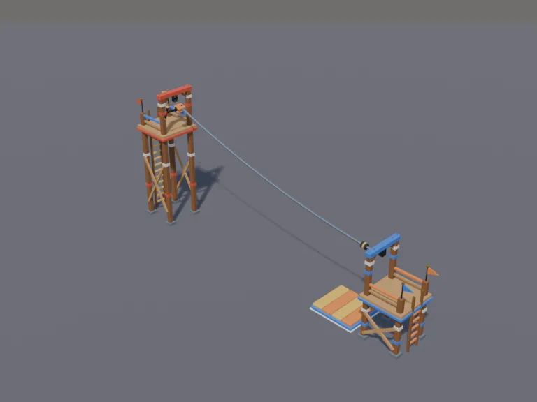 Zipline Obstacle, view 3